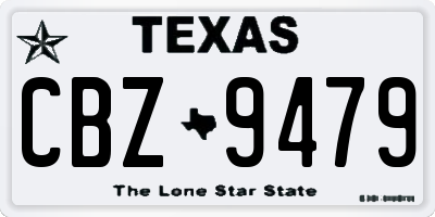 TX license plate CBZ9479