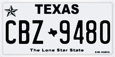 TX license plate CBZ9480