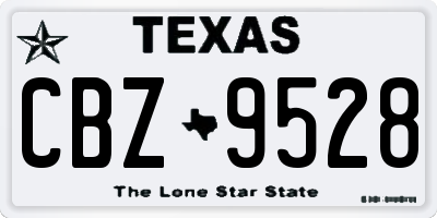 TX license plate CBZ9528