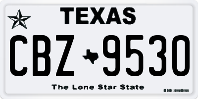 TX license plate CBZ9530
