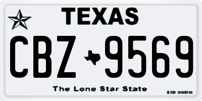TX license plate CBZ9569