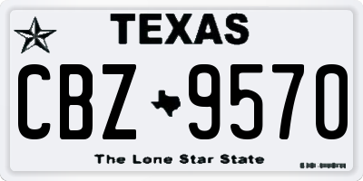 TX license plate CBZ9570