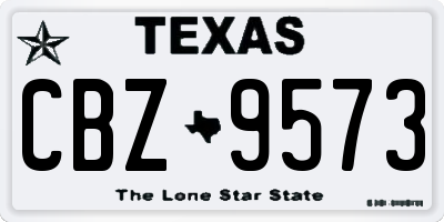 TX license plate CBZ9573