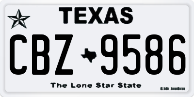 TX license plate CBZ9586