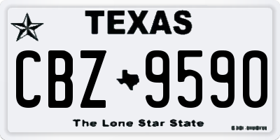 TX license plate CBZ9590
