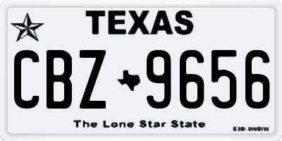 TX license plate CBZ9656