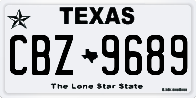 TX license plate CBZ9689