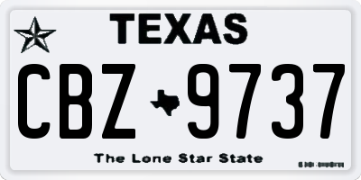 TX license plate CBZ9737