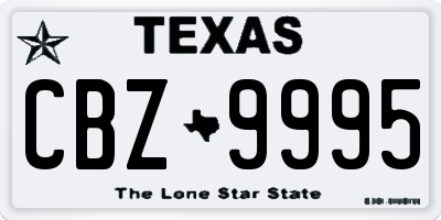 TX license plate CBZ9995
