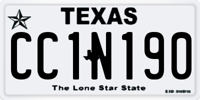 TX license plate CC1N190