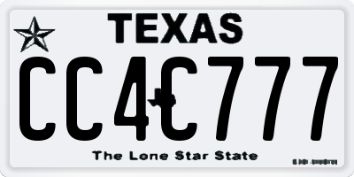 TX license plate CC4C777