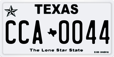 TX license plate CCA0044