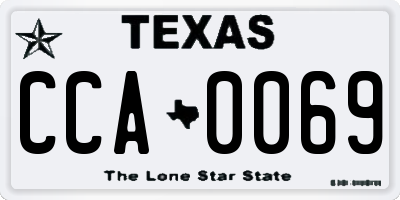 TX license plate CCA0069