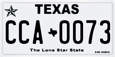 TX license plate CCA0073