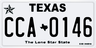 TX license plate CCA0146