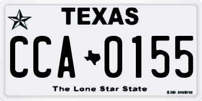 TX license plate CCA0155