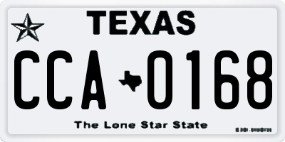 TX license plate CCA0168