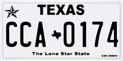 TX license plate CCA0174