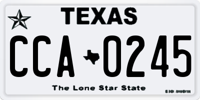 TX license plate CCA0245