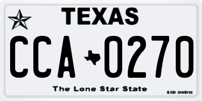 TX license plate CCA0270