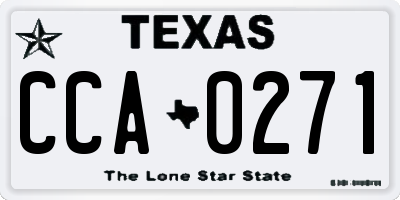 TX license plate CCA0271