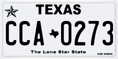 TX license plate CCA0273