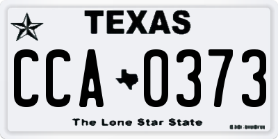 TX license plate CCA0373