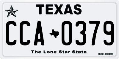 TX license plate CCA0379