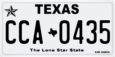 TX license plate CCA0435
