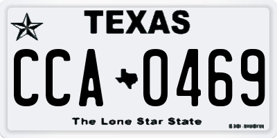 TX license plate CCA0469