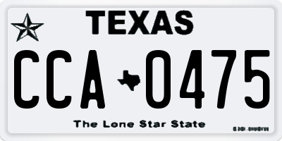 TX license plate CCA0475