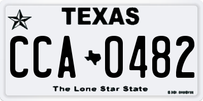 TX license plate CCA0482