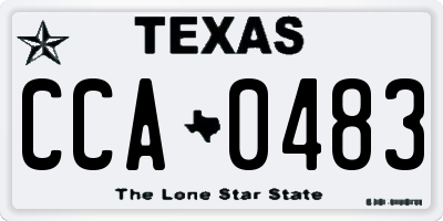 TX license plate CCA0483