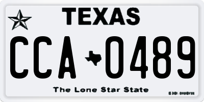 TX license plate CCA0489