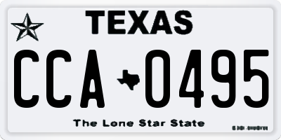 TX license plate CCA0495