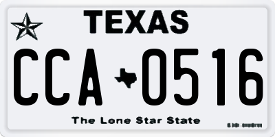 TX license plate CCA0516