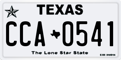 TX license plate CCA0541