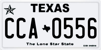 TX license plate CCA0556