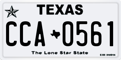 TX license plate CCA0561