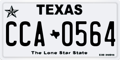 TX license plate CCA0564