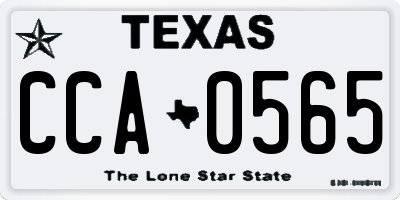 TX license plate CCA0565