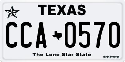 TX license plate CCA0570