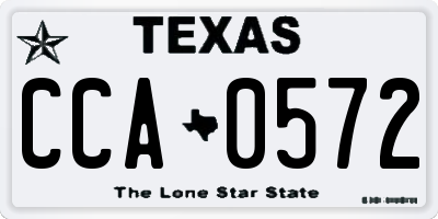 TX license plate CCA0572