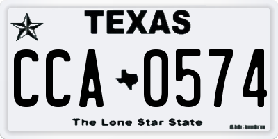 TX license plate CCA0574