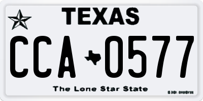 TX license plate CCA0577