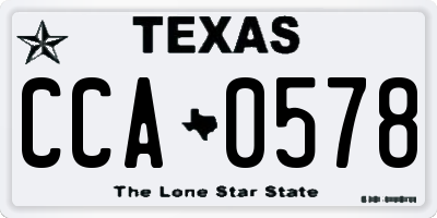 TX license plate CCA0578