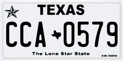 TX license plate CCA0579