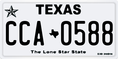 TX license plate CCA0588