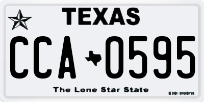 TX license plate CCA0595