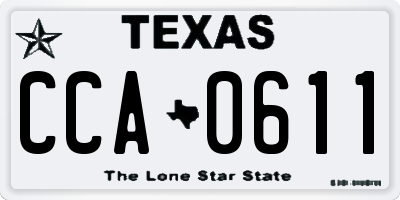 TX license plate CCA0611